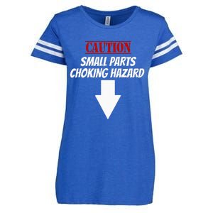 Small Parts Choking Hazard Funny Embarrassing Inappropriate Enza Ladies Jersey Football T-Shirt