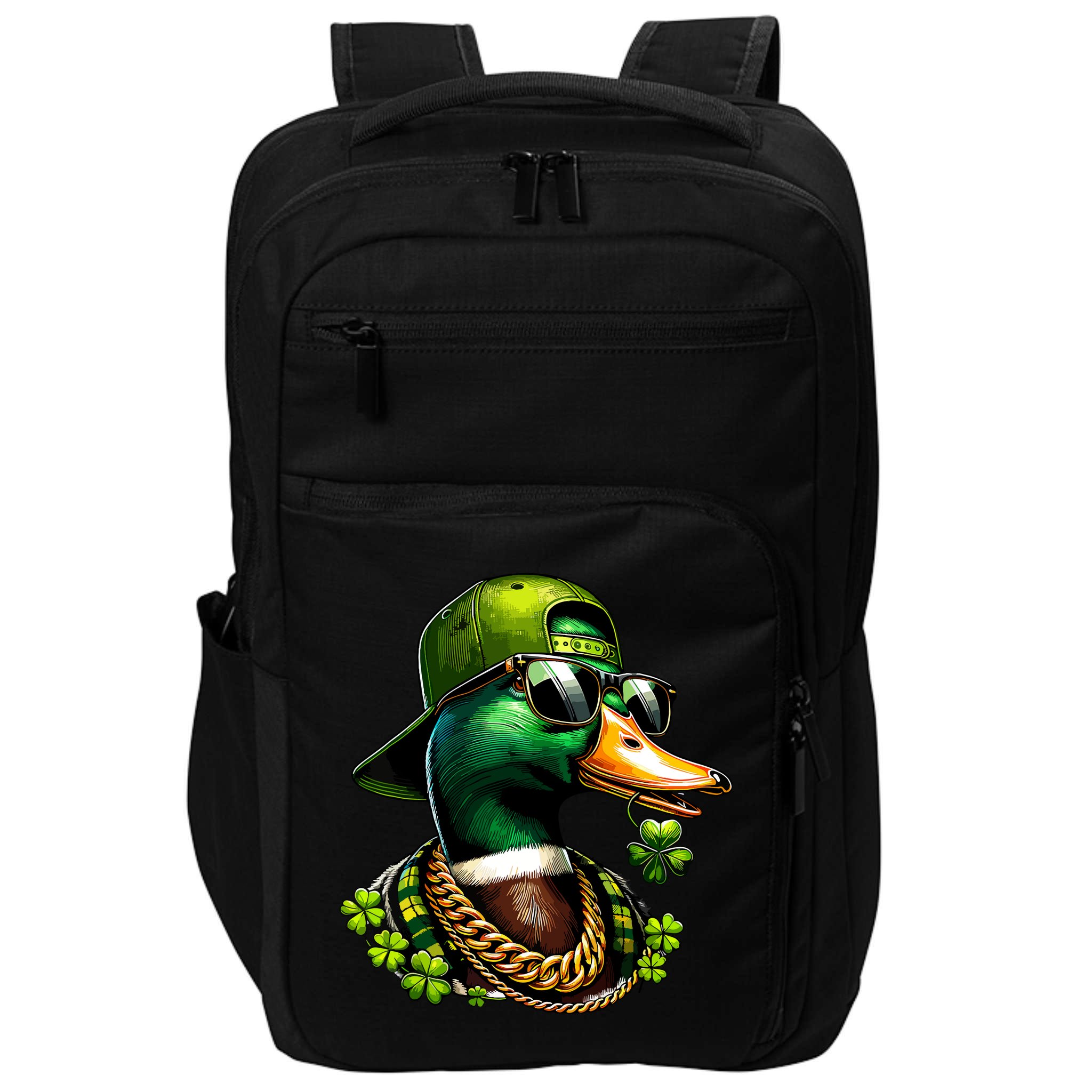 Saint Patricks Call Me Lucky Mallard Duck St Patricks Day Impact Tech Backpack