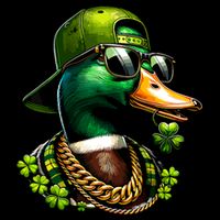 Saint Patricks Call Me Lucky Mallard Duck St Patricks Day 16 in Basic Backpack