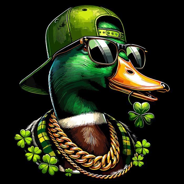 Saint Patricks Call Me Lucky Mallard Duck St Patricks Day 16 in Basic Backpack