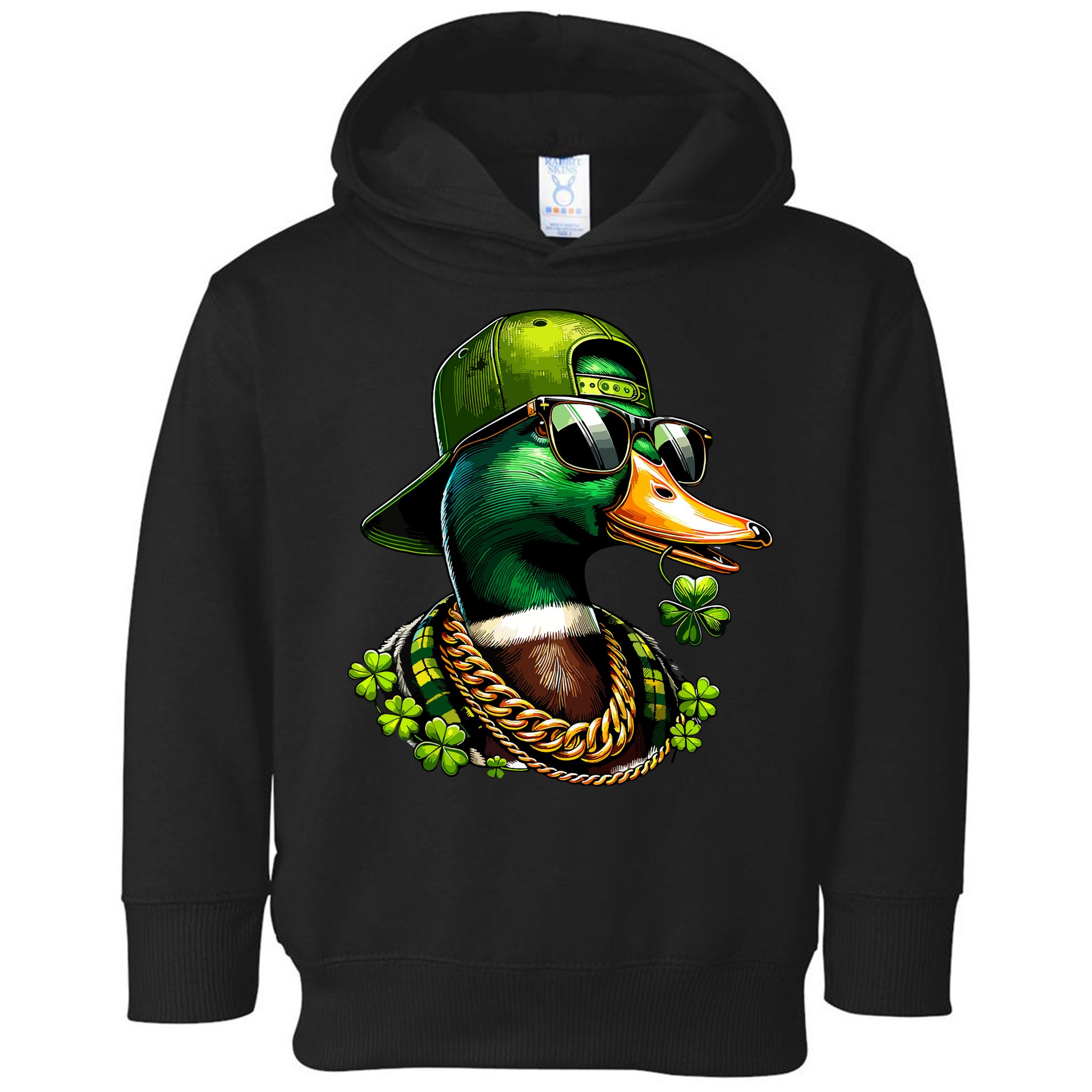 Saint Patricks Call Me Lucky Mallard Duck St Patricks Day Toddler Hoodie