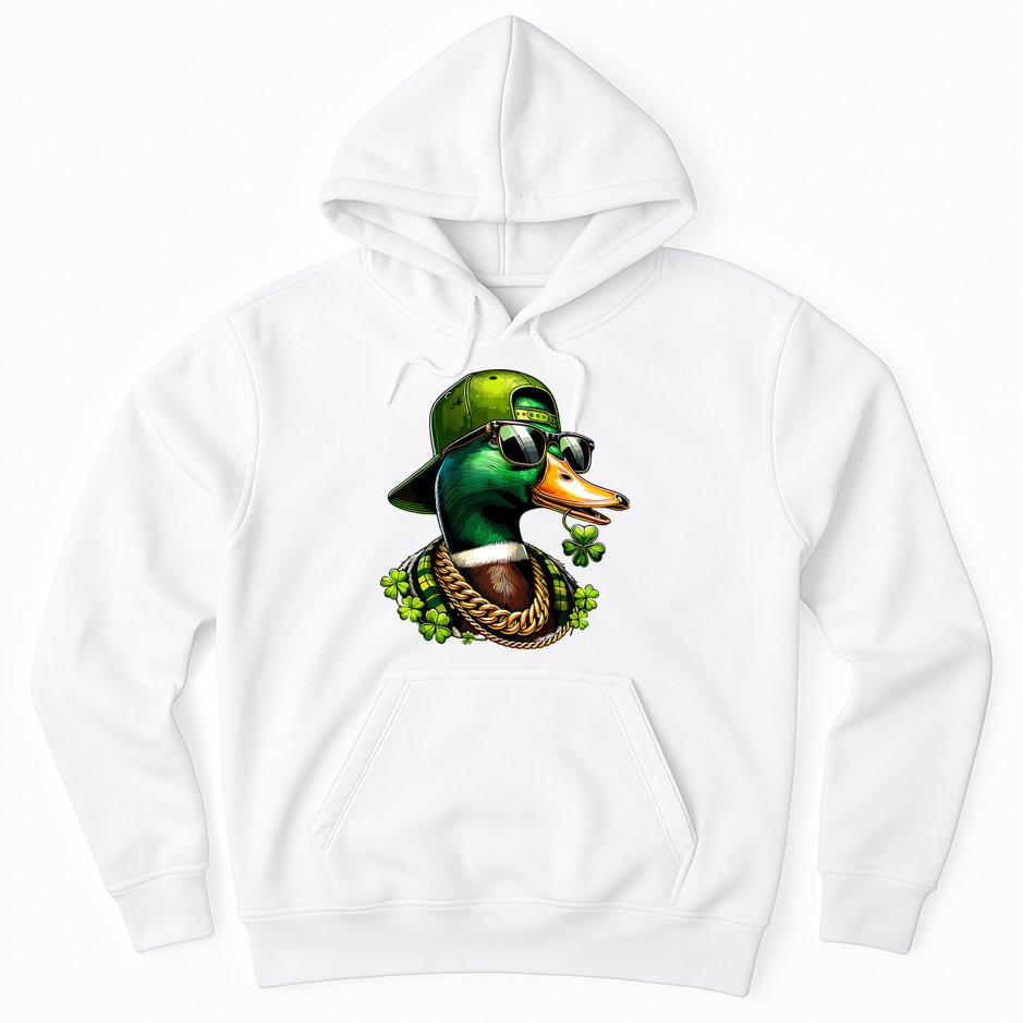 Saint Patricks Call Me Lucky Mallard Duck St Patricks Day Hoodie