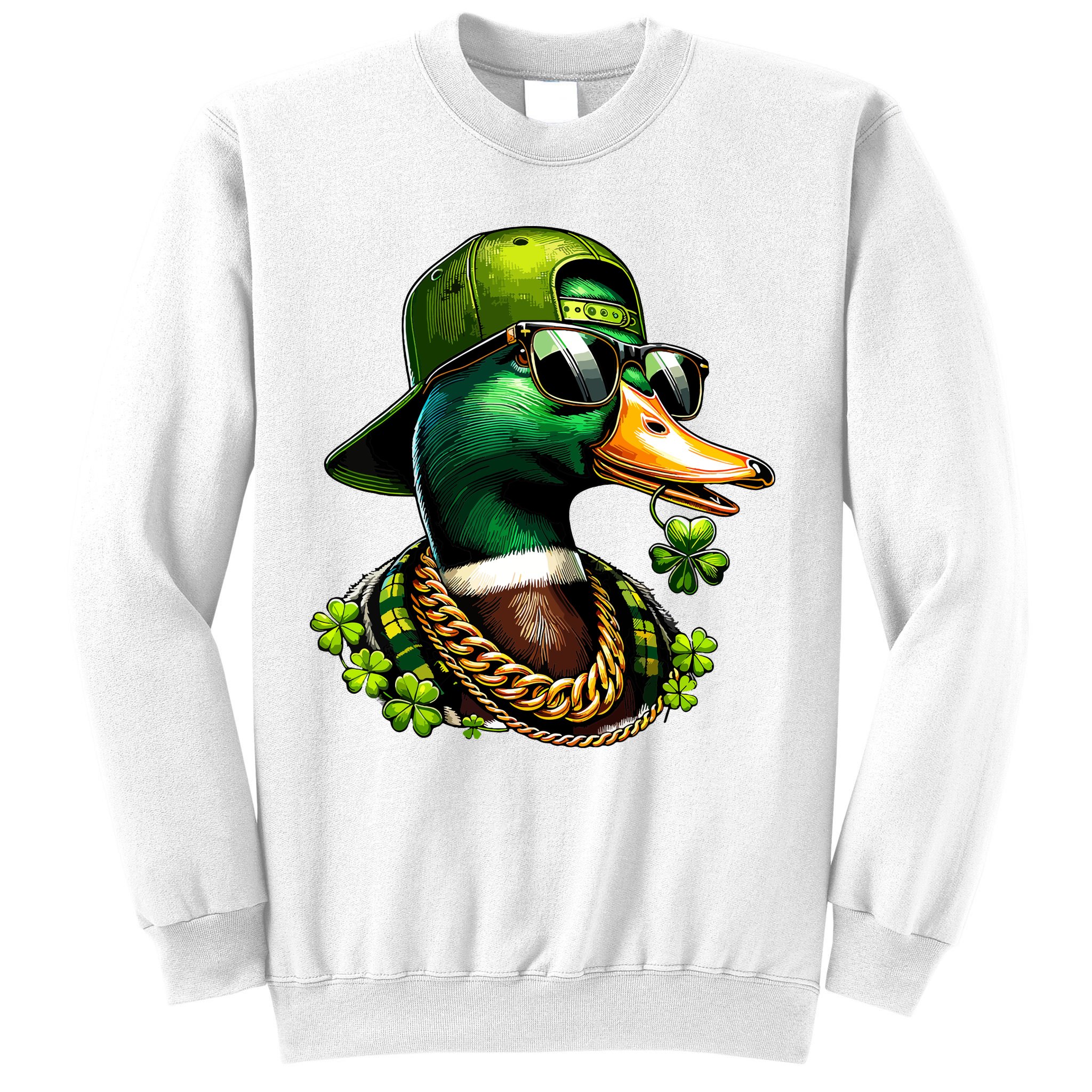 Saint Patricks Call Me Lucky Mallard Duck St Patricks Day Sweatshirt