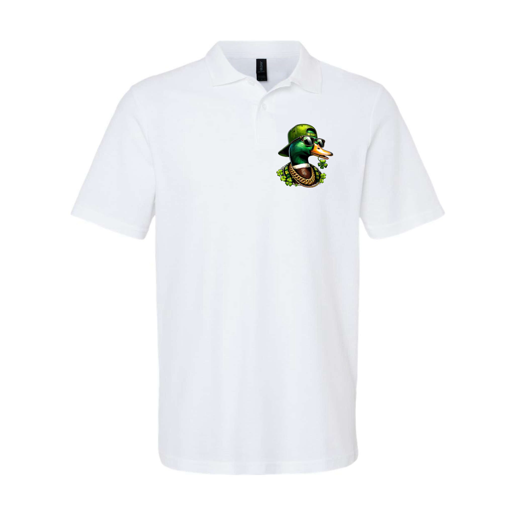 Saint Patricks Call Me Lucky Mallard Duck St Patricks Day Polo