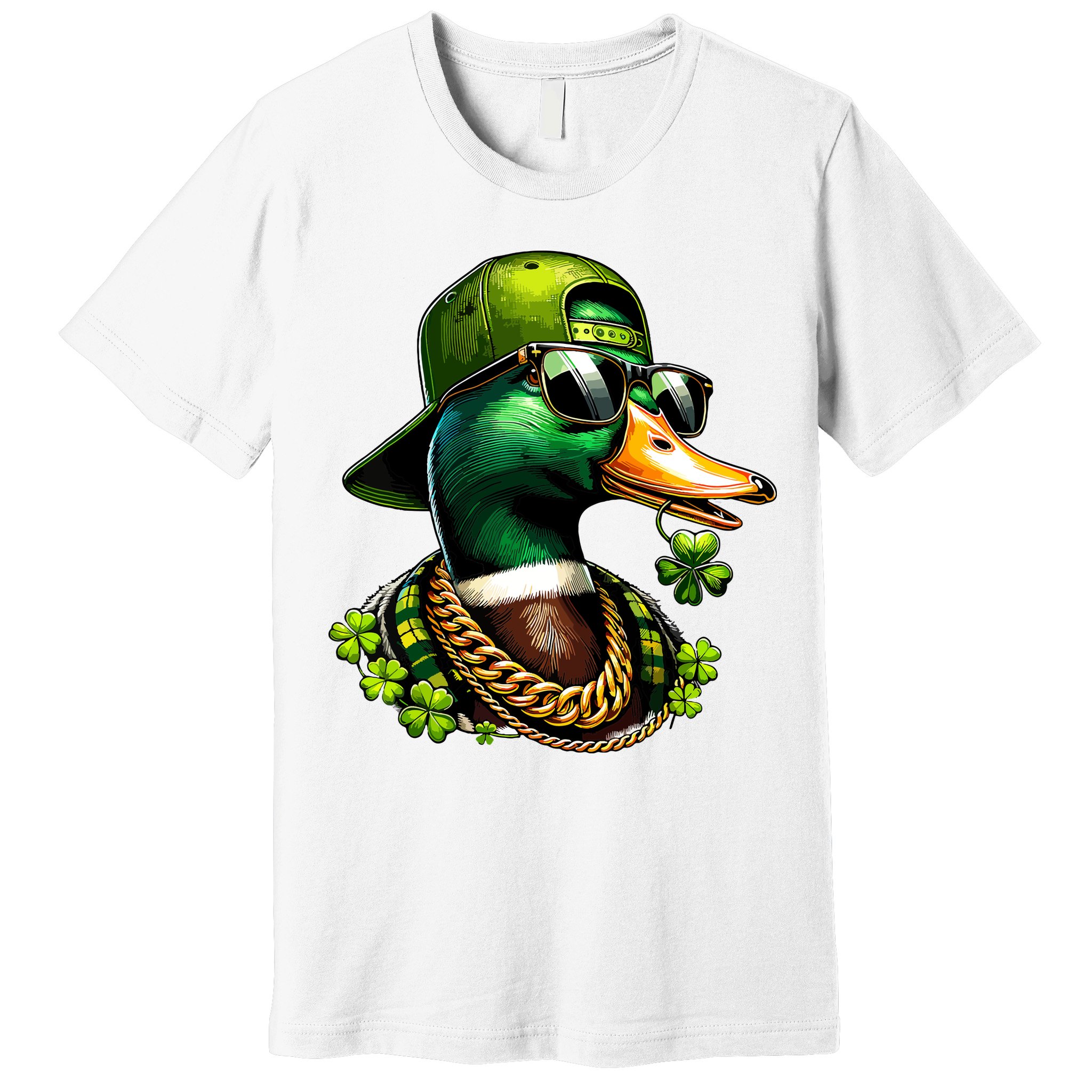 Saint Patricks Call Me Lucky Mallard Duck St Patricks Day Premium T-Shirt