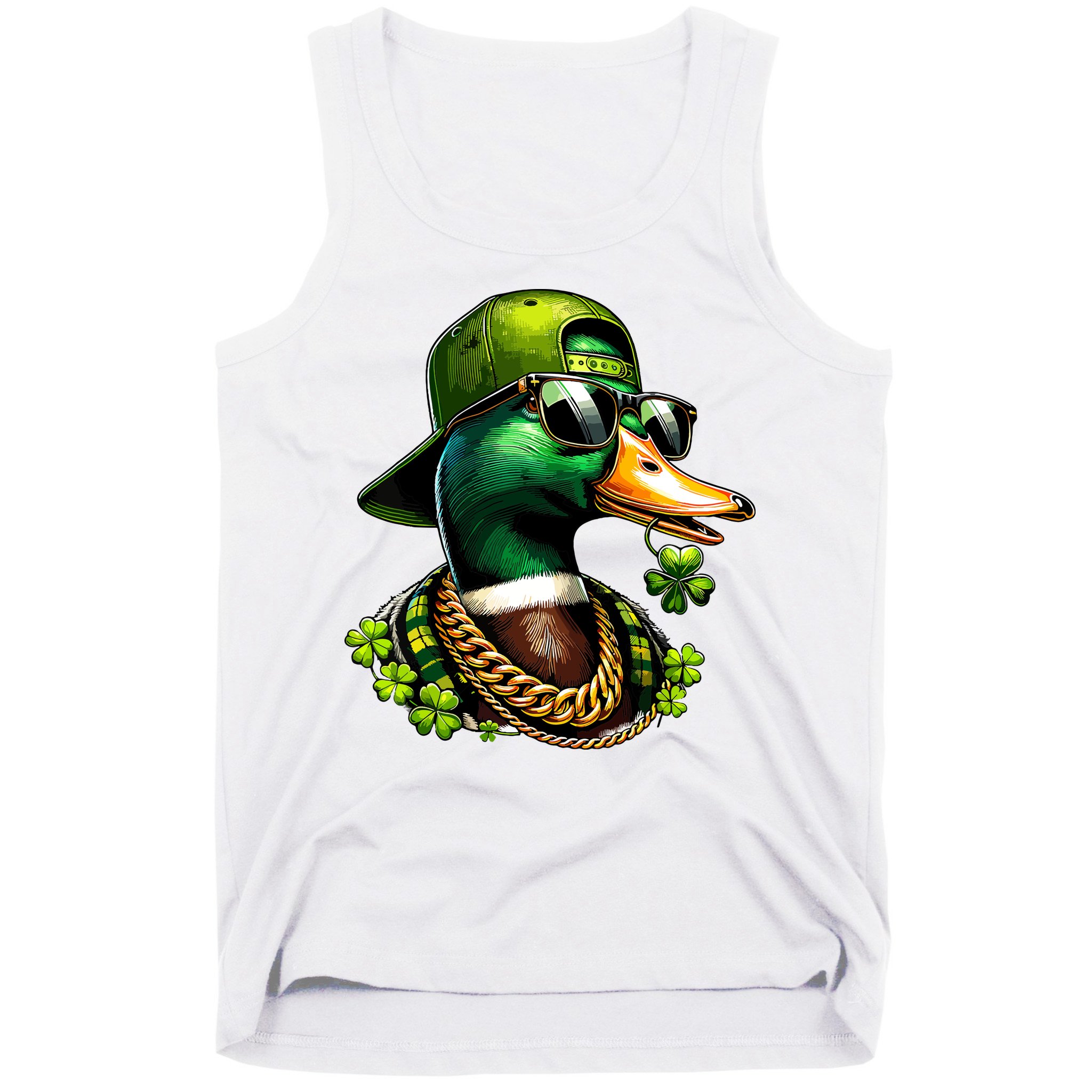 Saint Patricks Call Me Lucky Mallard Duck St Patricks Day Tank Top
