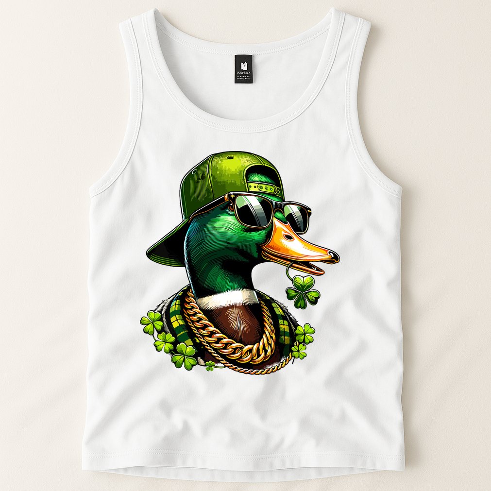 Saint Patricks Call Me Lucky Mallard Duck St Patricks Day Tank Top