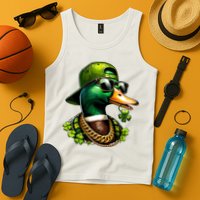 Saint Patricks Call Me Lucky Mallard Duck St Patricks Day Tank Top