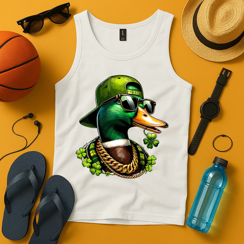 Saint Patricks Call Me Lucky Mallard Duck St Patricks Day Tank Top