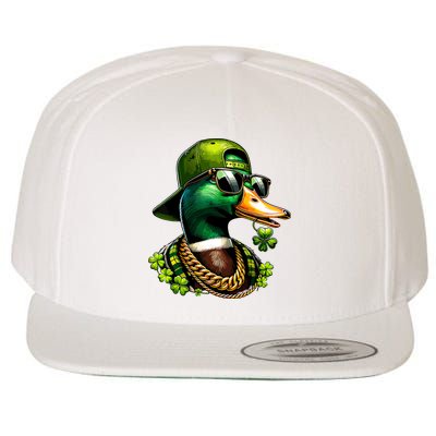 Saint Patricks Call Me Lucky Mallard Duck St Patricks Day Wool Snapback Cap