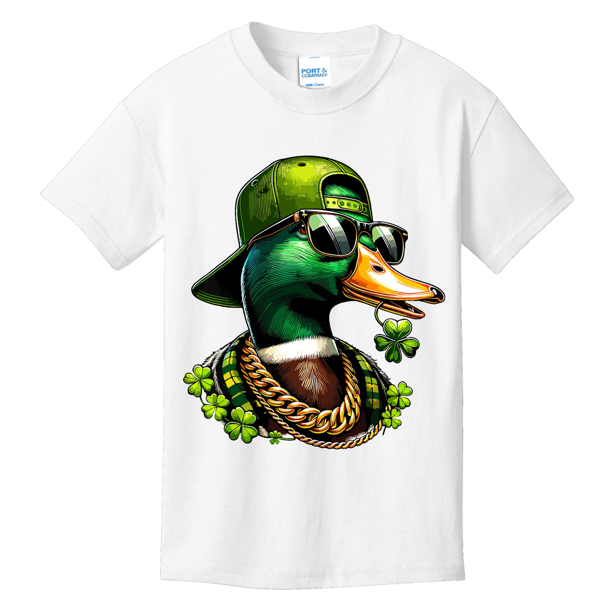 Saint Patricks Call Me Lucky Mallard Duck St Patricks Day Kids T-Shirt