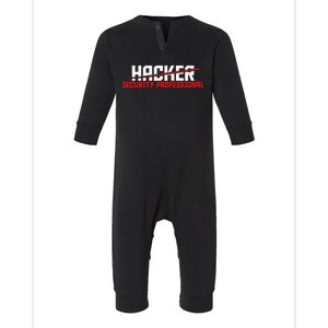 Security Professional Cybersecurity Cyber Hacker Hacking Infant Fleece One Piece