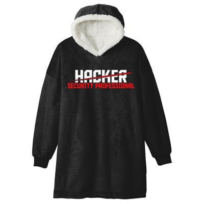 Security Professional Cybersecurity Cyber Hacker Hacking Hooded Wearable Blanket