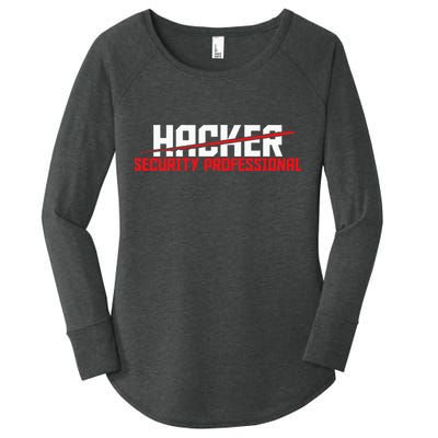 Security Professional Cybersecurity Cyber Hacker Hacking Women's Perfect Tri Tunic Long Sleeve Shirt