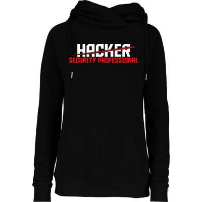 Security Professional Cybersecurity Cyber Hacker Hacking Womens Funnel Neck Pullover Hood