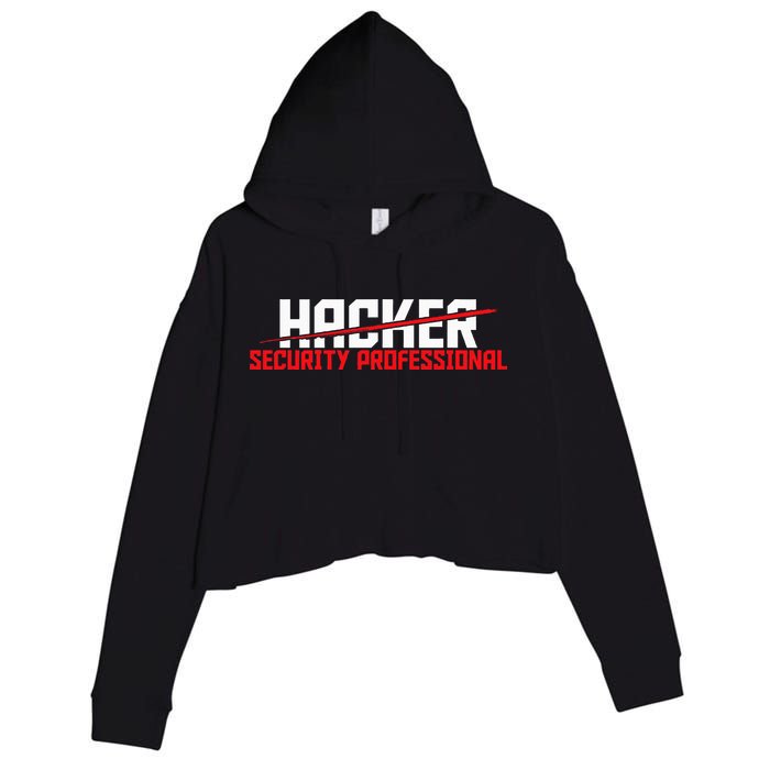 Security Professional Cybersecurity Cyber Hacker Hacking Crop Fleece Hoodie