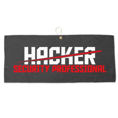 Security Professional Cybersecurity Cyber Hacker Hacking Large Microfiber Waffle Golf Towel