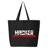 Security Professional Cybersecurity Cyber Hacker Hacking 25L Jumbo Tote