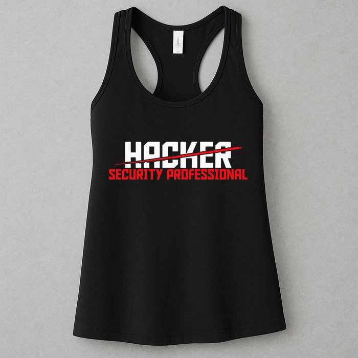 Security Professional Cybersecurity Cyber Hacker Hacking Womens Tank Top