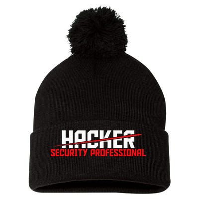 Security Professional Cybersecurity Cyber Hacker Hacking Pom Pom 12in Knit Beanie