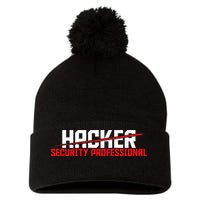 Security Professional Cybersecurity Cyber Hacker Hacking Pom Pom 12in Knit Beanie