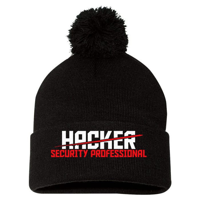 Security Professional Cybersecurity Cyber Hacker Hacking Pom Pom 12in Knit Beanie