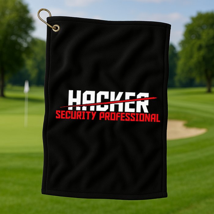 Security Professional Cybersecurity Cyber Hacker Hacking Golf Towel