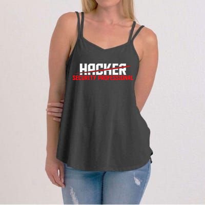 Security Professional Cybersecurity Cyber Hacker Hacking Women's Strappy Tank