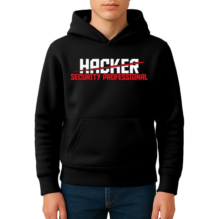 Security Professional Cybersecurity Cyber Hacker Hacking Kids Hoodie