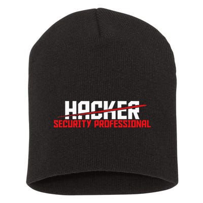 Security Professional Cybersecurity Cyber Hacker Hacking Short Acrylic Beanie