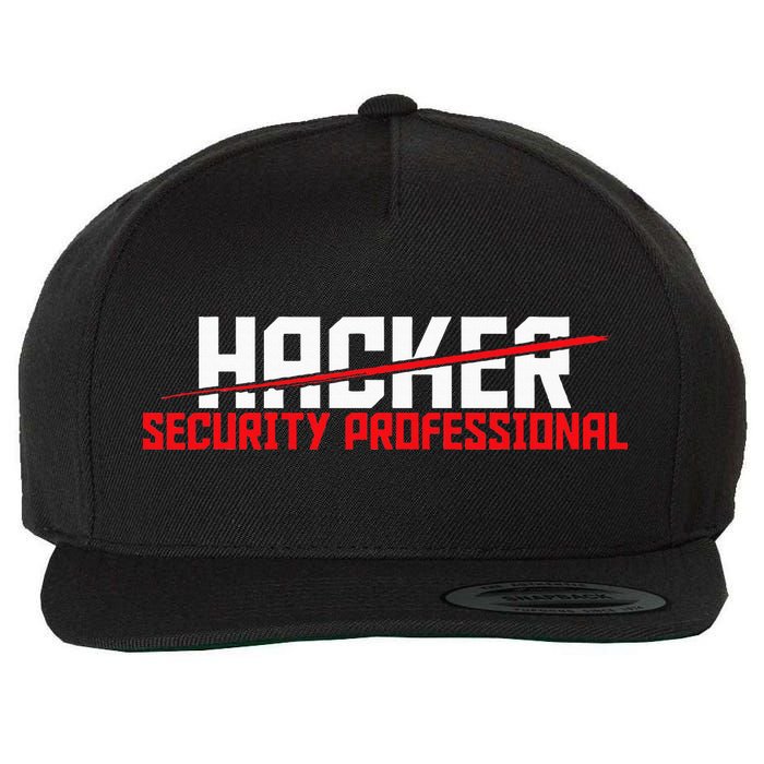 Security Professional Cybersecurity Cyber Hacker Hacking Wool Snapback Cap