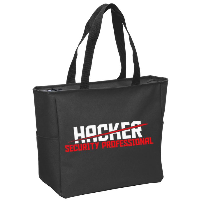 Security Professional Cybersecurity Cyber Hacker Hacking Zip Tote Bag