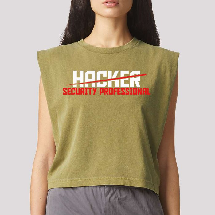 Security Professional Cybersecurity Cyber Hacker Hacking Garment-Dyed Women's Muscle Tee