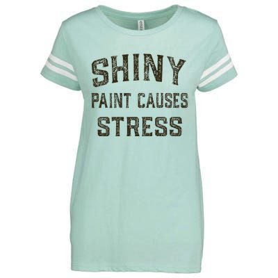 Shiny Paint Causes Stress Rat Rod Rules Automotive Enza Ladies Jersey Football T-Shirt