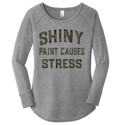 Shiny Paint Causes Stress Rat Rod Rules Automotive Women's Perfect Tri Tunic Long Sleeve Shirt