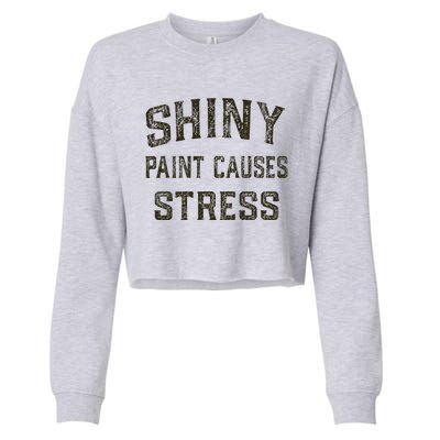 Shiny Paint Causes Stress Rat Rod Rules Automotive Cropped Pullover Crew