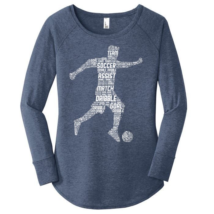 Soccer Player Coach Sports Soccer Women's Perfect Tri Tunic Long Sleeve Shirt