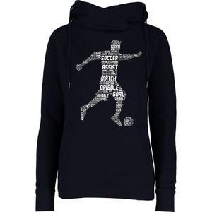 Soccer Player Coach Sports Soccer Womens Funnel Neck Pullover Hood