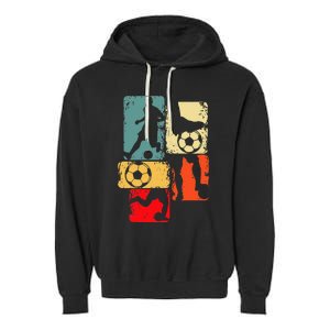 Soccer Player Coach Sports Soccer Garment-Dyed Fleece Hoodie