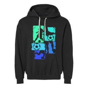 Soccer Player Coach Sports Soccer Garment-Dyed Fleece Hoodie