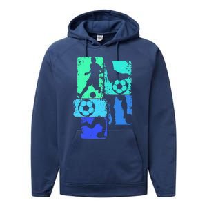 Soccer Player Coach Sports Soccer Performance Fleece Hoodie