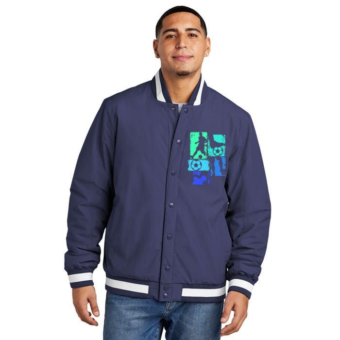 Soccer Player Coach Sports Soccer Insulated Varsity Jacket