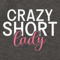 Short People Crazy Short Lady funny sayings Vector Backpack