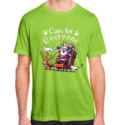 Santa's Purring Crew Cat Lovers Christmas Delight  Adult ChromaSoft Performance T-Shirt