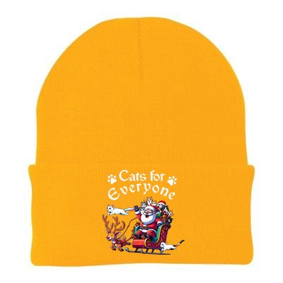 Santa's Purring Crew Cat Lovers Christmas Delight  Knit Cap Winter Beanie