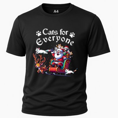 Santa's Purring Crew Cat Lovers Christmas Delight  Performance Shirt