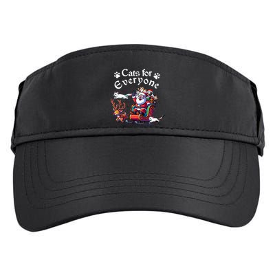 Santa's Purring Crew Cat Lovers Christmas Delight  Adult Drive Performance Visor