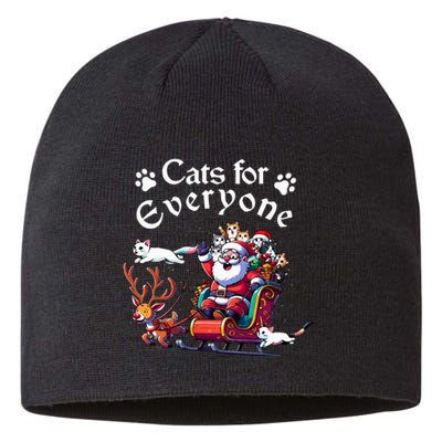 Santa's Purring Crew Cat Lovers Christmas Delight  Sustainable Beanie