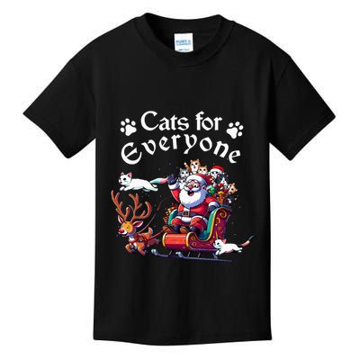 Santa's Purring Crew Cat Lovers Christmas Delight  Kids T-Shirt