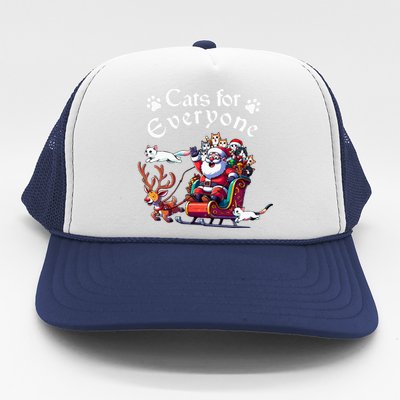 Santa's Purring Crew Cat Lovers Christmas Delight  Trucker Hat